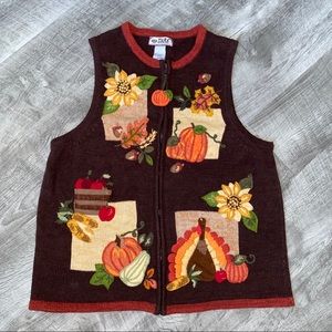Thanksgiving Style Vest Knit Sweater Zip Ragstock